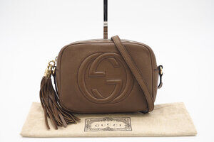 Gucci Soho Disco Bag Shoulder Brown Leather